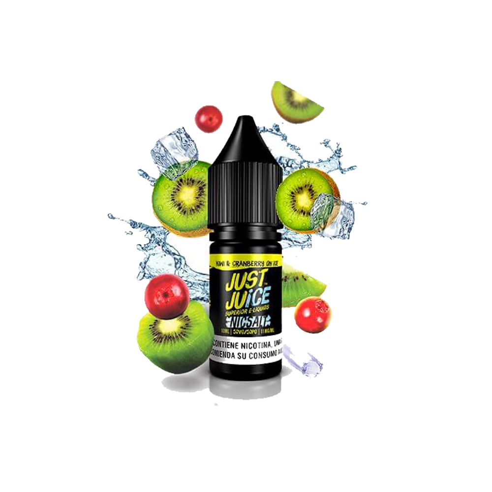 Just Juice Nic Salts Kiwi & Cranberry On Ice 10ml | Kiwi Arándano Rojo