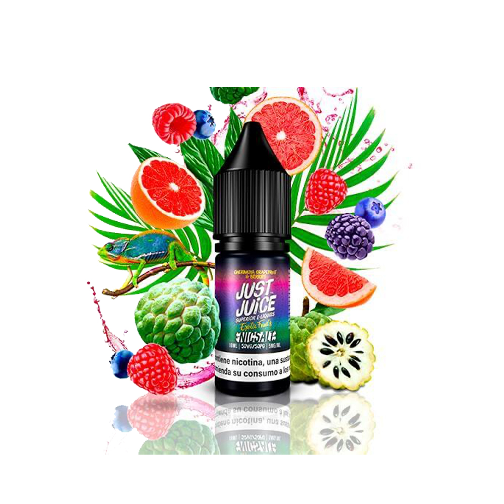 Just Juice Nic Salts Exotic Fruits Cherimoya Grapefruit & Berries 10ml | Toroja Frutos Rojos Chirimoya