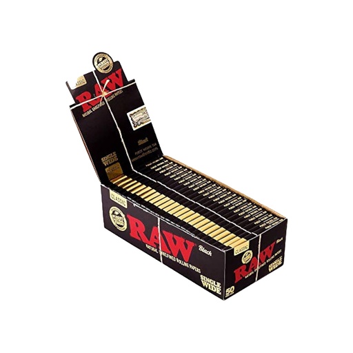 [PAP-RAW-BLA-REG-50] Raw Black Single Wide (50)